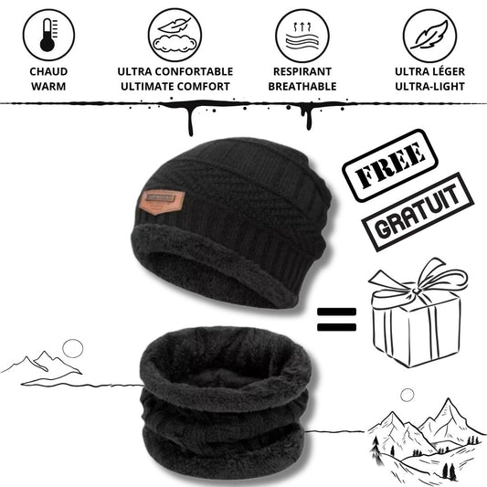 | 🔑 | 🎁FREE🎁 | LightCap® | Fleece Beanie, Breathable and Ultra Comfortable (+ Fleece Neck Scarf)