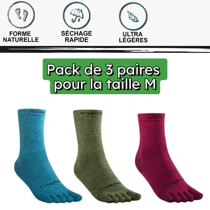 | LightSocks® | Chaussettes à orteils unisexes pour gens actifs | VENTE FINALE