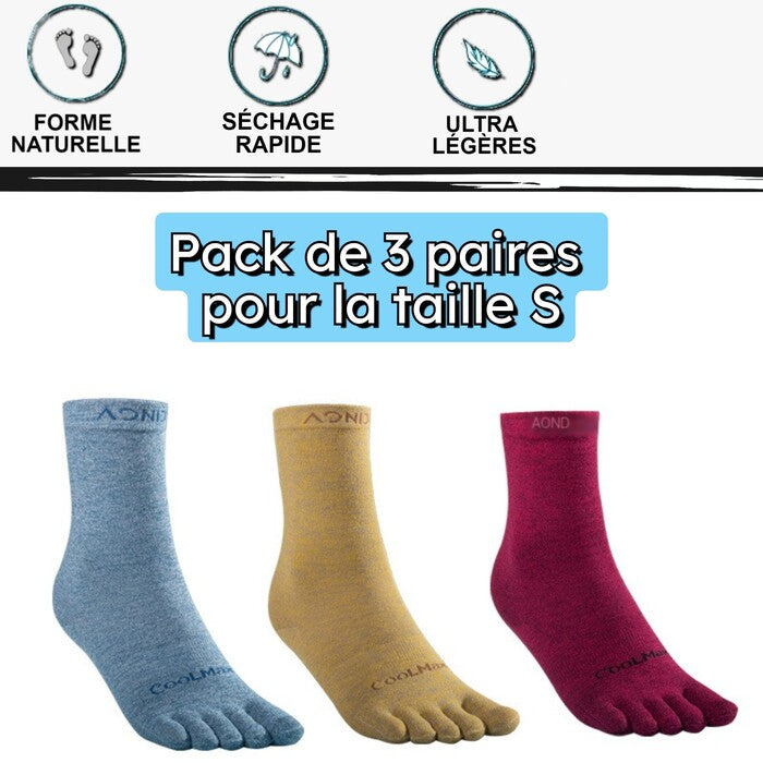 | LightSocks® | Chaussettes à orteils unisexes pour gens actifs | VENTE FINALE